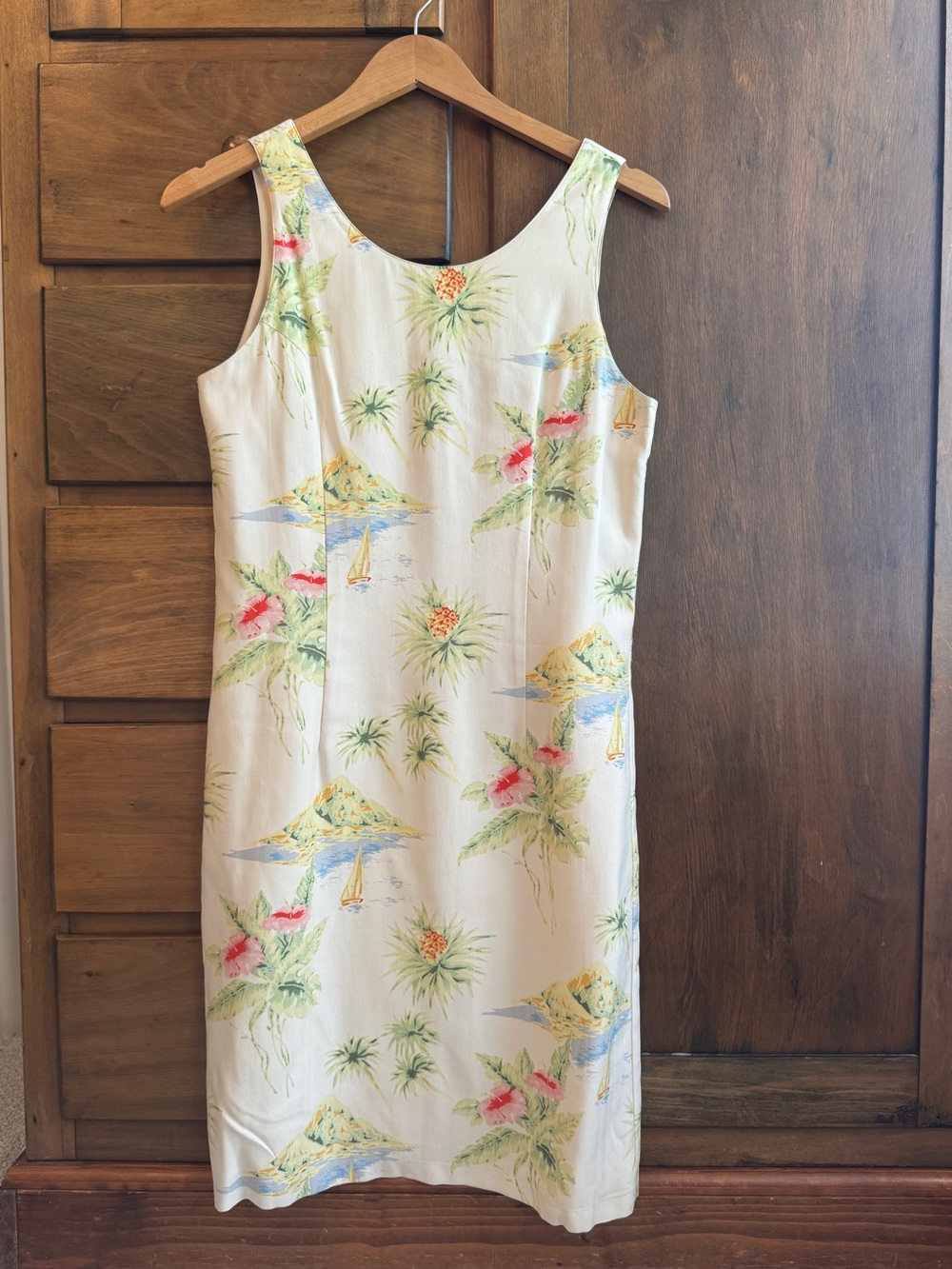 100% Silk resort tropical dress